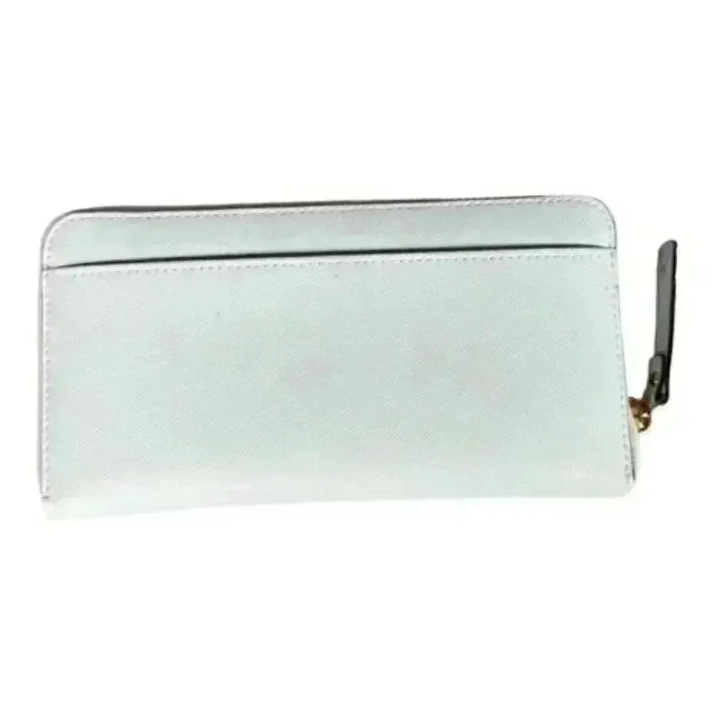 Kate Spade Morgan Saffiano Leather Zip Around Continental Wallet Teal Large